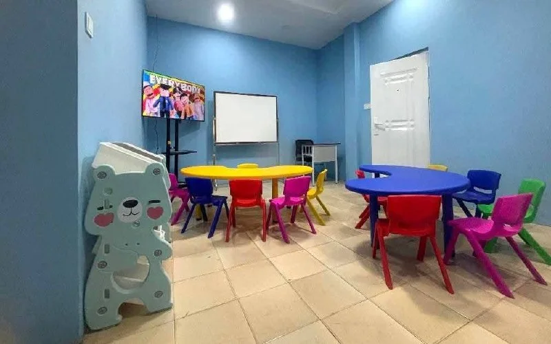 A colourful early years classroom at Guru